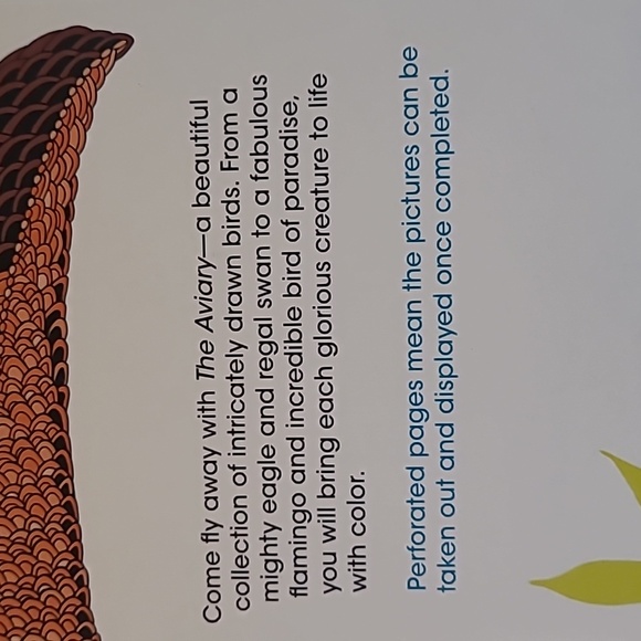 The Aviary Bird Portraits To Color, 32 pages, NEW - Picture 12 of 13